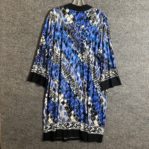 Saint Tropez West Womens Printed Shift Dress Plus Size 20W Multi Color Stretch - Picture 2 of 11